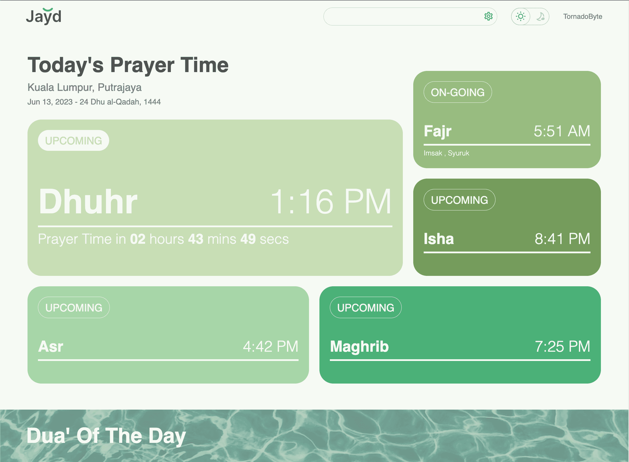 Jayd - Prayer Time Tracker